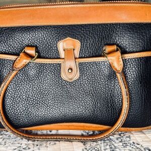 Vintage Dooney‎ and Bourke All-Weather Leather Satchel (Black & British Tan)